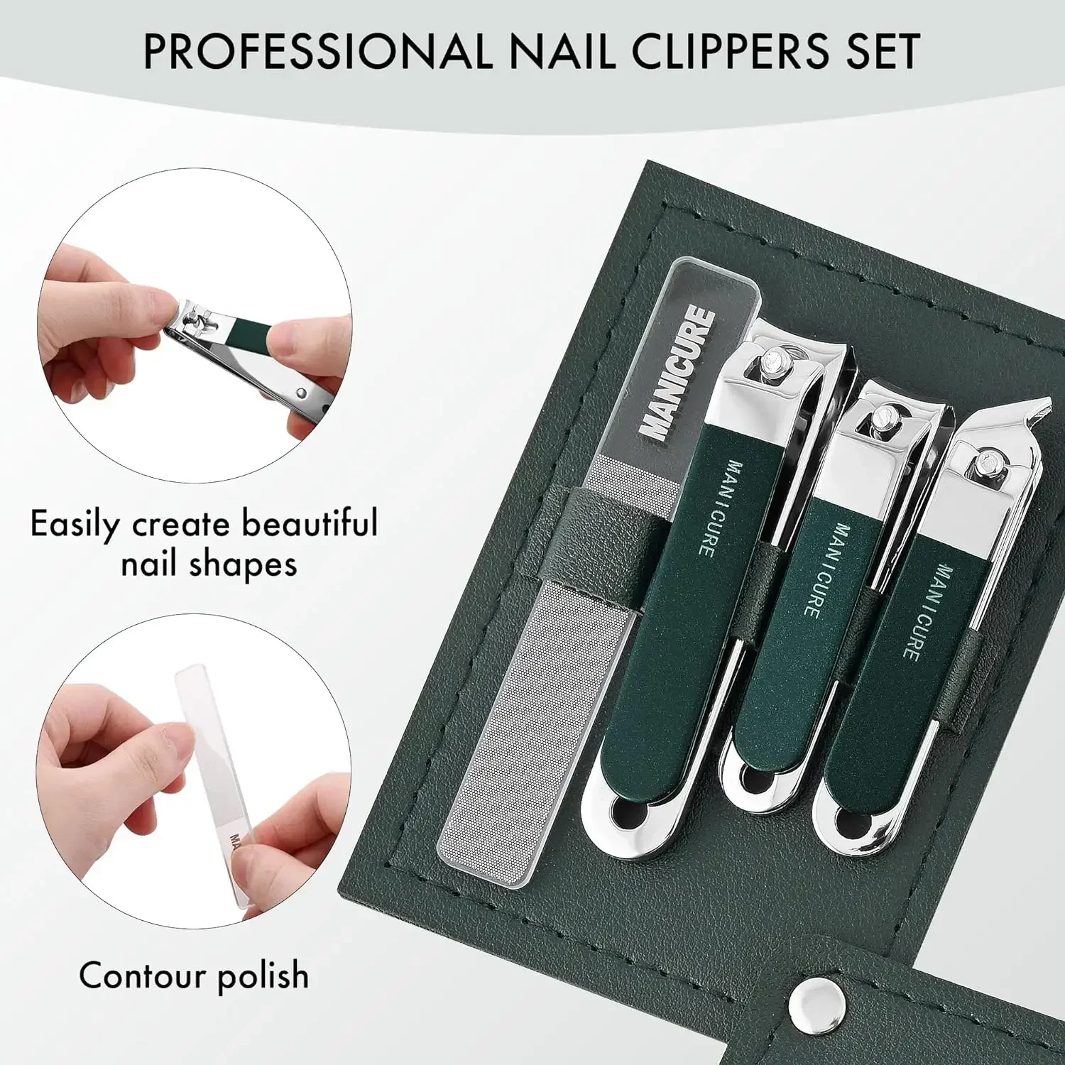 Mens Grooming Travel Kit - 4 stuks nagelknippers voor mannen/vrouwen, professionele