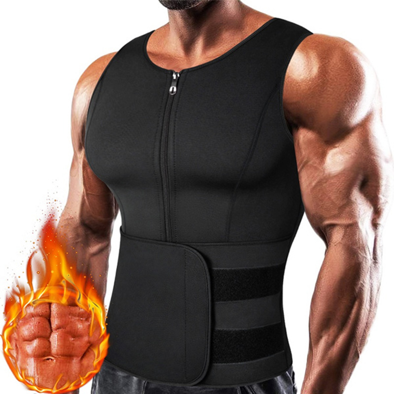 Body Trimmer - Mannen Neopreen Sauna Rits Taille Trainer