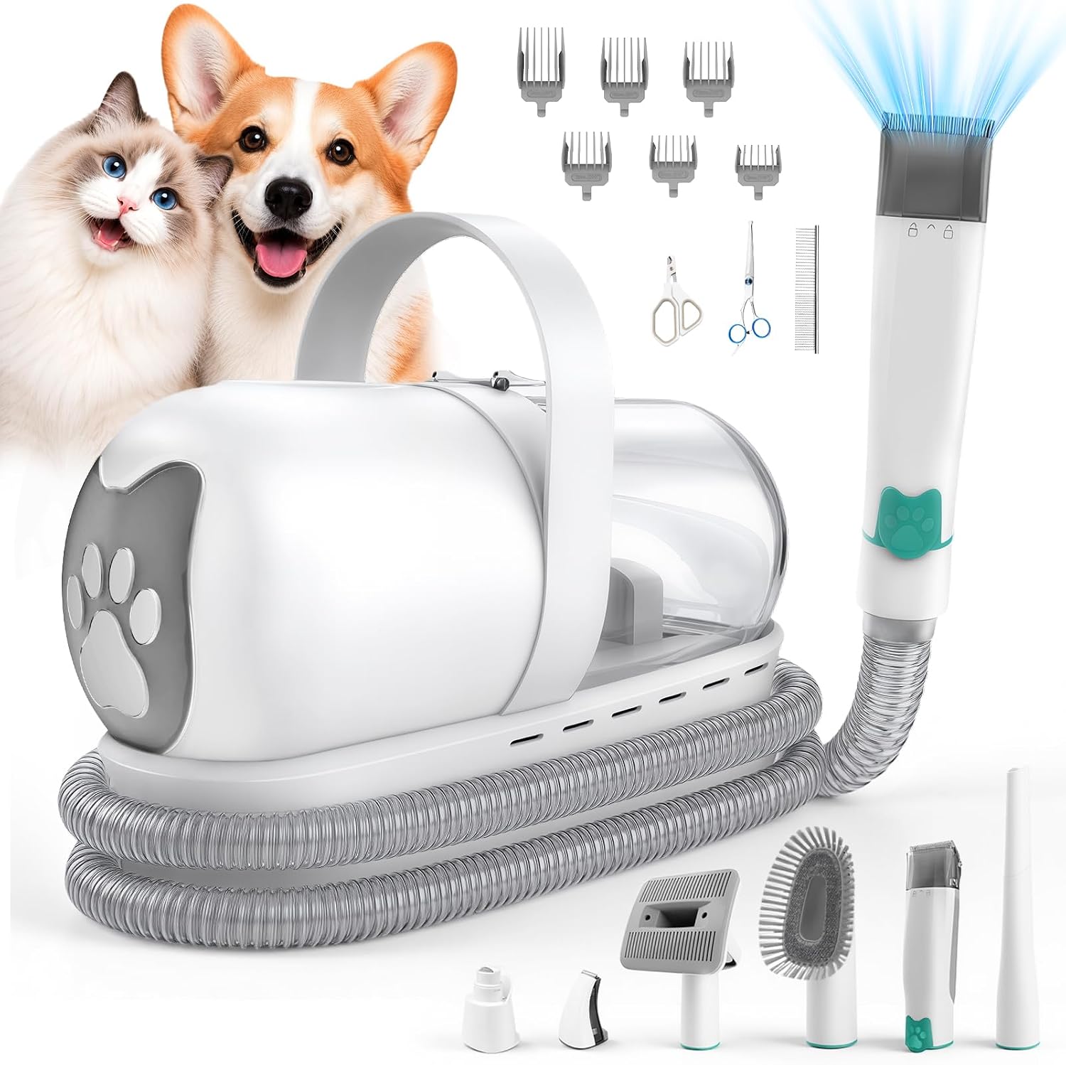 Grooming Kit - 2026 Geüpgradede Hondenverzorgingsstofzuigerset met Nagelschaar &