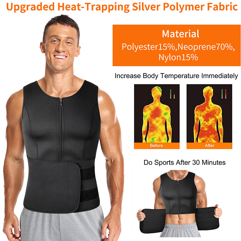 Mannen Neopreen Sauna Rits Tai - Body Trimmer recensie en prijs