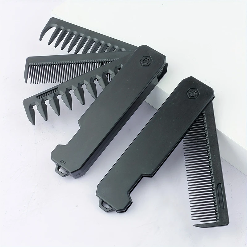 3-in-1 opvouwbare baardkam voo - Mens Grooming Travel Kit recensie en prijs